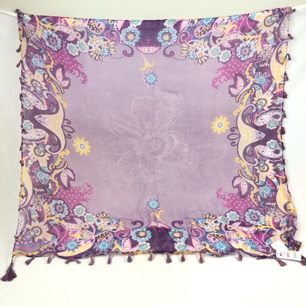 NWT Claire’s Scarf Purple Pink Floral